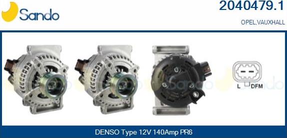 Sando 2040479.1 - Alternator autospares.lv