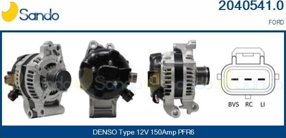 Sando 2040541.0 - Alternator autospares.lv