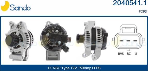 Sando 2040541.1 - Alternator autospares.lv