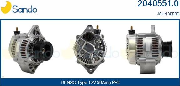 Sando 2040551.0 - Alternator autospares.lv