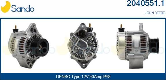 Sando 2040551.1 - Alternator autospares.lv