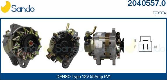 Sando 2040557.0 - Alternator autospares.lv