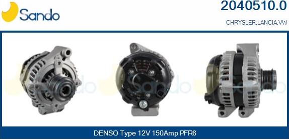 Sando 2040510.0 - Alternator autospares.lv