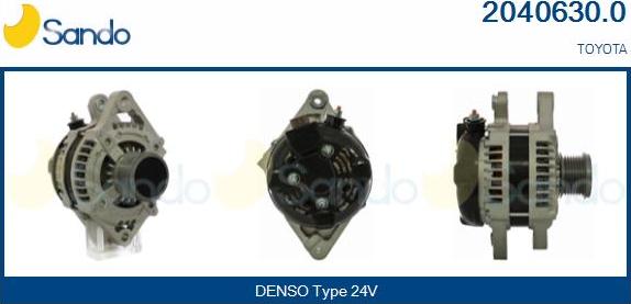 Sando 2040630.0 - Alternator autospares.lv