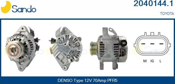 Sando 2040144.1 - Alternator autospares.lv