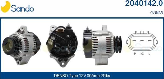 Sando 2040142.0 - Alternator autospares.lv