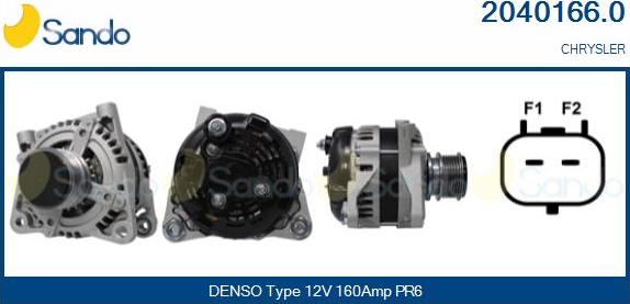 Sando 2040166.0 - Alternator autospares.lv