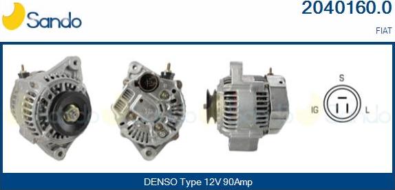 Sando 2040160.0 - Alternator autospares.lv