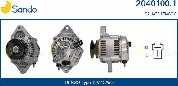 Sando 2040100.1 - Alternator autospares.lv