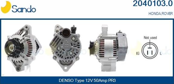 Sando 2040103.0 - Alternator autospares.lv