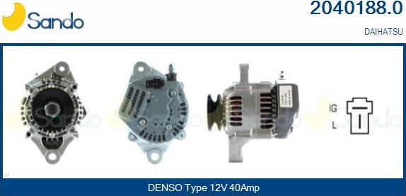 Sando 2040188.0 - Alternator autospares.lv