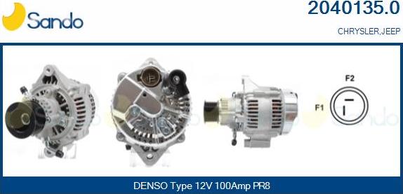 Sando 2040135.0 - Alternator autospares.lv