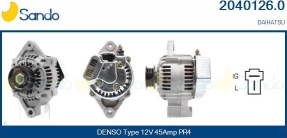 Sando 2040126.0 - Alternator autospares.lv