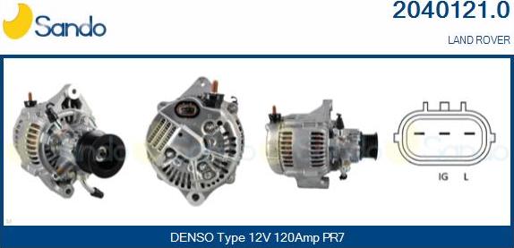 Sando 2040121.0 - Alternator autospares.lv