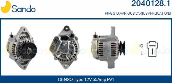 Sando 2040128.1 - Alternator autospares.lv