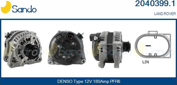 Sando 2040399.1 - Alternator autospares.lv