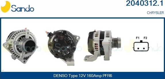 Sando 2040312.1 - Alternator autospares.lv