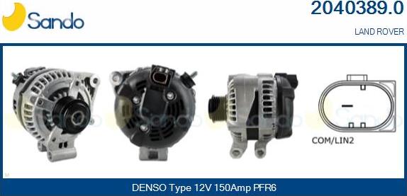 Sando 2040389.0 - Alternator autospares.lv