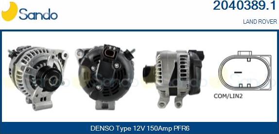 Sando 2040389.1 - Alternator autospares.lv