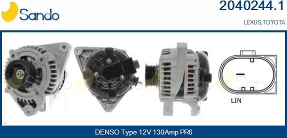 Sando 2040244.1 - Alternator autospares.lv