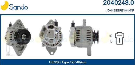 Sando 2040248.0 - Alternator autospares.lv