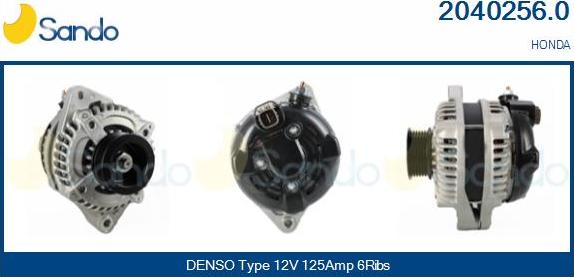 Sando 2040256.0 - Alternator autospares.lv