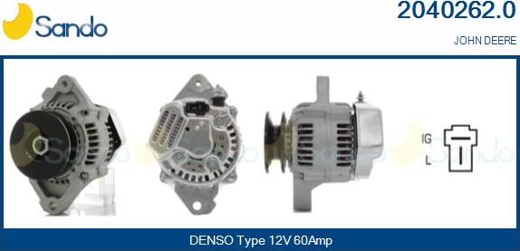 Sando 2040262.0 - Alternator autospares.lv