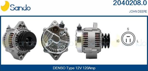 Sando 2040208.0 - Alternator autospares.lv