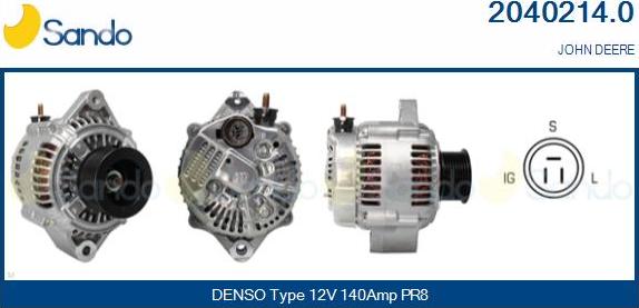 Sando 2040214.0 - Alternator autospares.lv