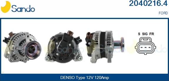 Sando 2040216.4 - Alternator autospares.lv