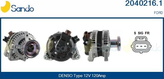 Sando 2040216.1 - Alternator autospares.lv