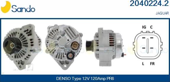 Sando 2040224.2 - Alternator autospares.lv