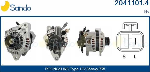 Sando 2041101.4 - Alternator autospares.lv