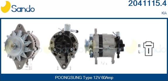 Sando 2041115.4 - Alternator autospares.lv