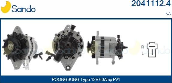 Sando 2041112.4 - Alternator autospares.lv