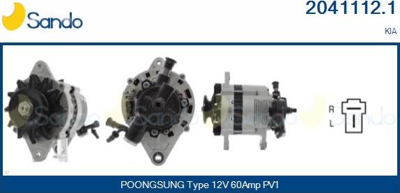 Sando 2041112.1 - Alternator autospares.lv