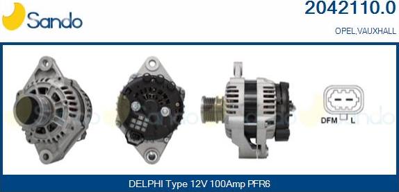 Sando 2042110.0 - Alternator autospares.lv