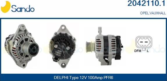 Sando 2042110.1 - Alternator autospares.lv