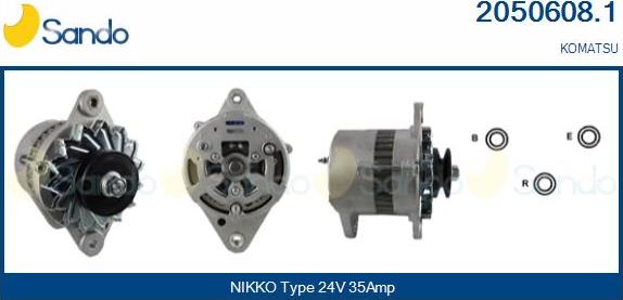 Sando 2050608.1 - Alternator autospares.lv