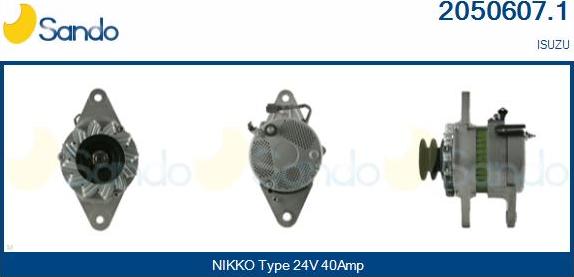 Sando 2050607.1 - Alternator autospares.lv