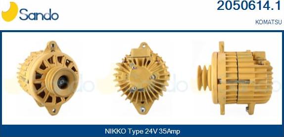 Sando 2050614.1 - Alternator autospares.lv