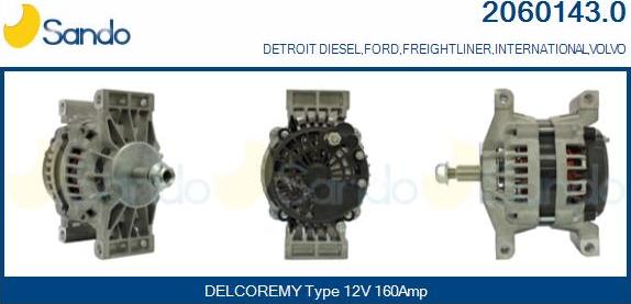 Sando 2060143.0 - Alternator autospares.lv