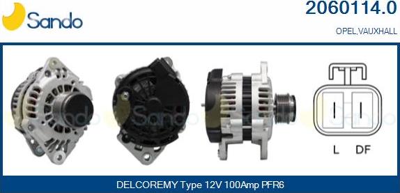 Sando 2060114.0 - Alternator autospares.lv