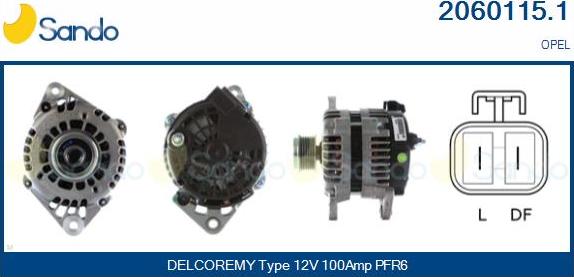 Sando 2060115.1 - Alternator autospares.lv