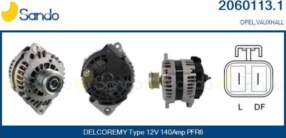 Sando 2060113.1 - Alternator autospares.lv