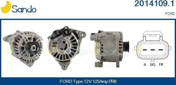 Sando 2014109.1 - Alternator autospares.lv