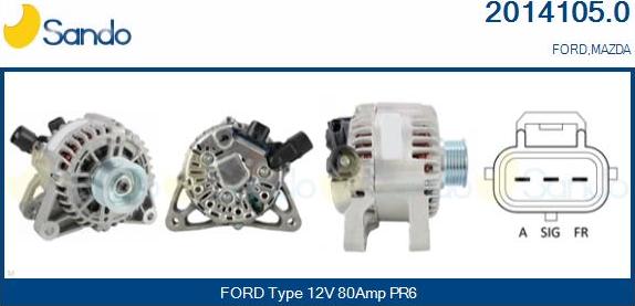 Sando 2014105.0 - Alternator autospares.lv