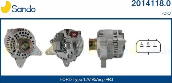 Sando 2014118.0 - Alternator autospares.lv