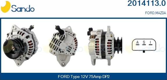 Sando 2014113.0 - Alternator autospares.lv