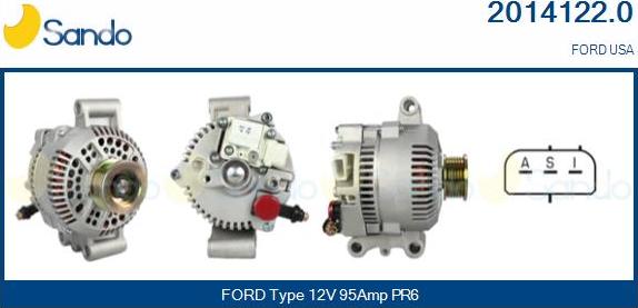 Sando 2014122.0 - Alternator autospares.lv